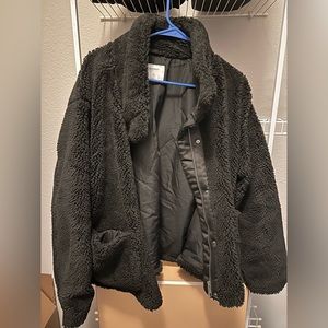 Old Navy Sherpa Jacket (Black) (2X Plus)